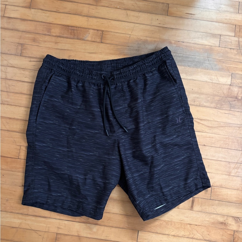 Hurley Black Athletic Shorts Relaxed Fit